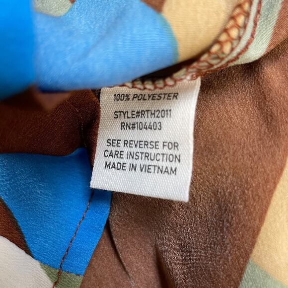 August Sky for Anthropologie Womens Abstract Print Long Sleeve Blouse Top Size S - Picture 4 of 6